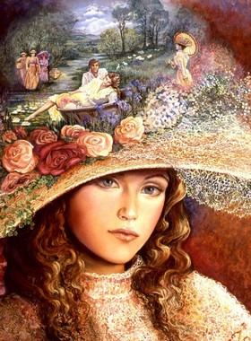 现货包邮法国Grafika进口成人益智拼图01104祖母的帽子1000片华尔