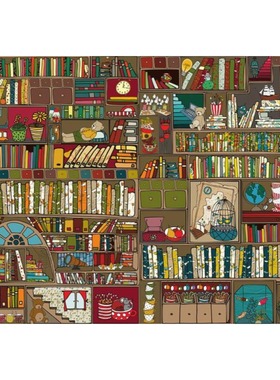 新款包邮 D-Toys罗马尼亚进口成人益智拼图76434书架1000片减压