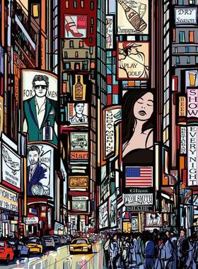 新款 睿思Ravensburger德国进口益智拼图17088纽约时代广场1000片