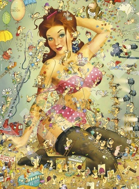 正品包邮 德国HEYE进口益智减压拼图29992女孩的生活1000片三角盒