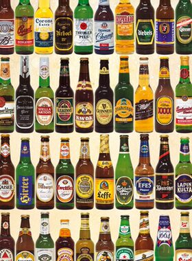 现货包邮 奥地利Piatnik进口成人益智拼图5625啤酒瓶汽水罐1000片