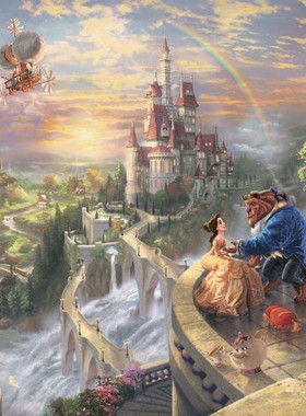 施密特Schmidt德国进口益智拼图59926迪士尼 美女与野兽500片铁盒