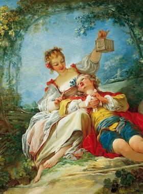 绝版 D-Toys罗马尼亚进口益智名画拼图72702FR02幸福的恋人1000片