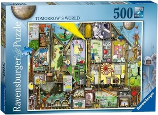 现货德国ravensburger睿思进口益智拼图14731未来世界500片汤普森