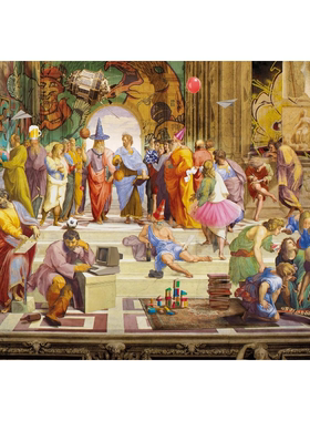 新品包邮施密特Schmidt德国进口成人益智拼图58526雅典学校1000片