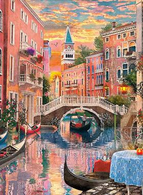 正品包邮 Clementoni意大利进口益智拼图36524威尼斯日落6000片