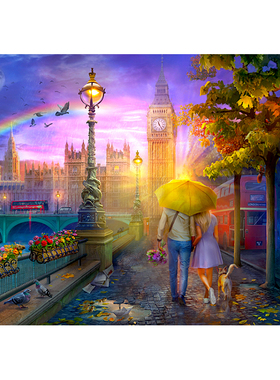 现货包邮Gibsons英国进口成人益智拼图G6283浪漫的泰晤士河1000片