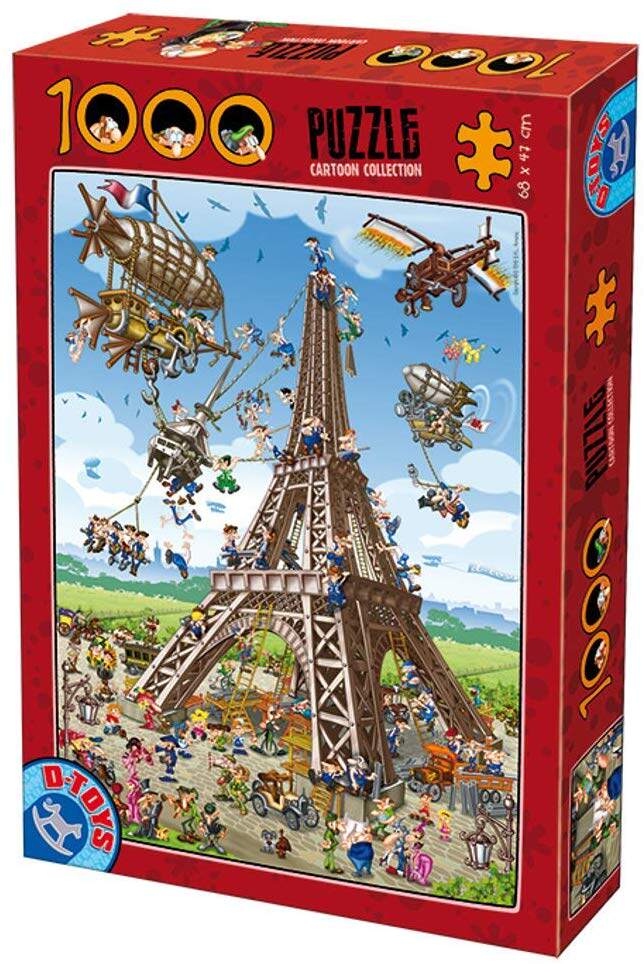 现货包邮 D-Toys罗马尼亚进口益智拼图61218CC11埃菲尔铁塔1000片