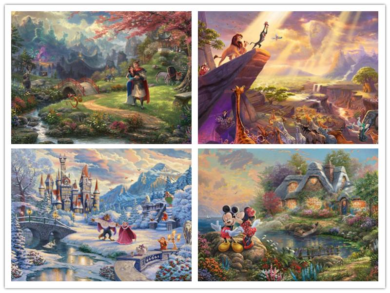 德国进口米奇花木兰狮子王拼图