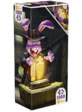 正品包邮 IELLO法国进口益智拼图51982兔子王国探险家1000片悬疑