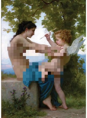 正品包邮意大利Ricordi进口益智名画拼图 与爱神对抗的少女1000片