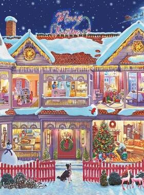 正品Eurographics欧洲进口成人益智拼图0973圣诞节之夜1000片异形