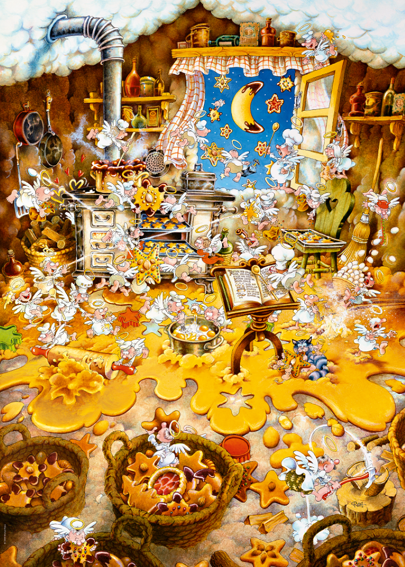 绝版复刻包邮德国heye进口成人益智拼图玩具8742创世纪1000片三角