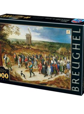 新款 D-Toys进口拼图世界名画 66947BR07 结婚队伍1000片勃鲁盖尔