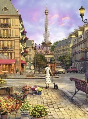 现货包邮 德国ravensburger睿思进口益智拼图14683 漫步巴黎500片