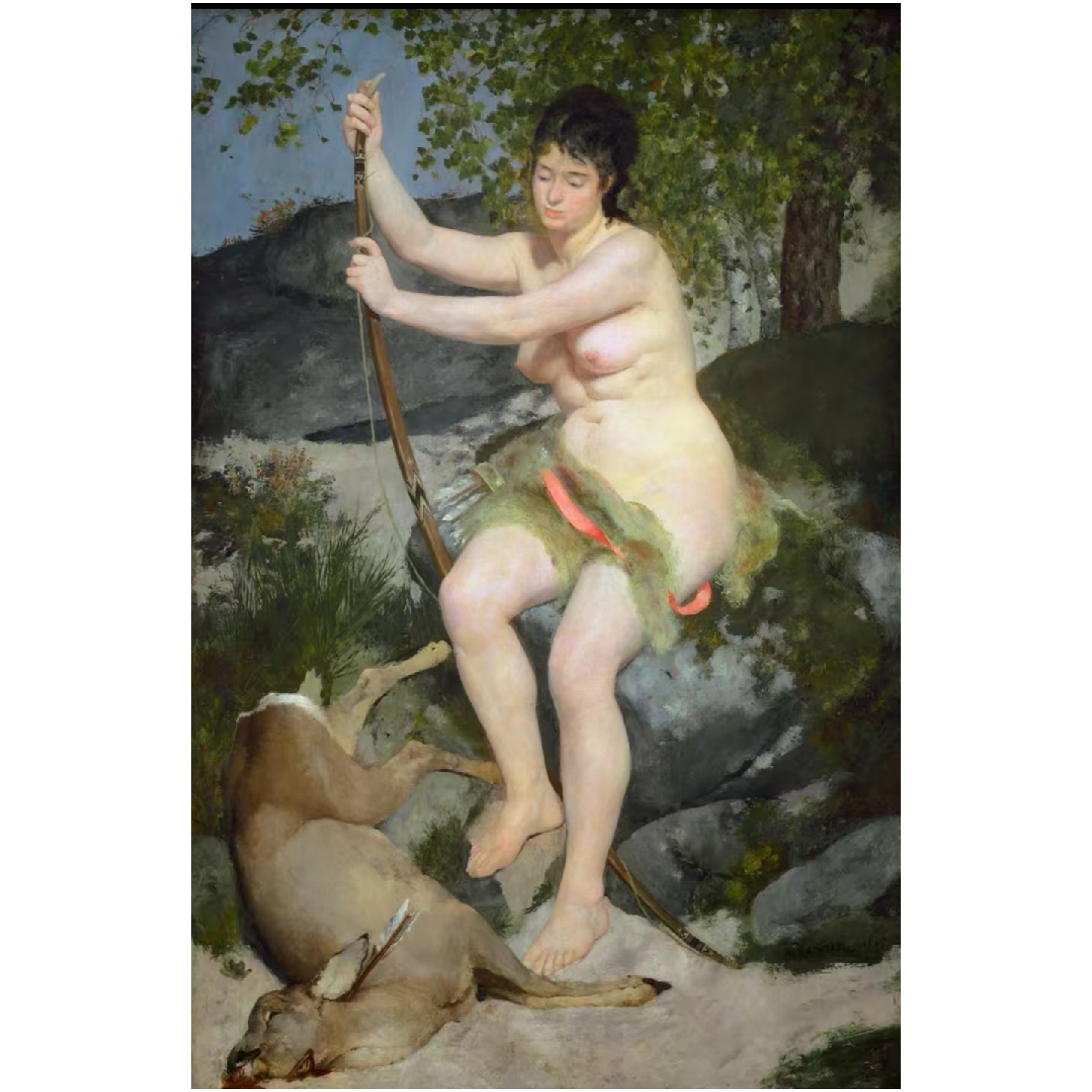 包邮 法国Grafika进口益智名画拼图30524女神狄安娜2000片雷诺阿