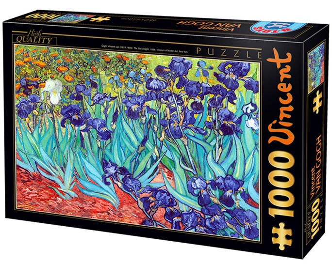 现货包邮D-Toys罗马尼亚进口益智拼图66916VG03梵高 鸢尾花1000片