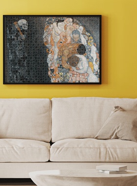 现货D-Toys罗马尼亚进口益智拼图66923KL10克里姆特 生与死1000片