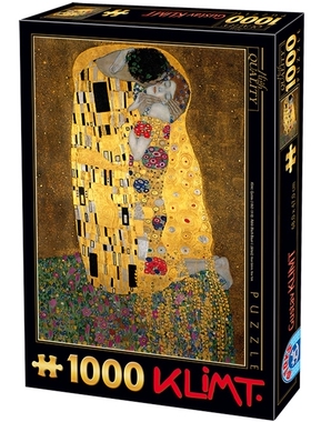 现货包邮D-Toys罗马尼亚进口益智拼图66923KL01克里姆特 吻1000片