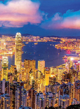 新款包邮西班牙EDUCA进口成人益智拼图18462香港天际线1000片夜光