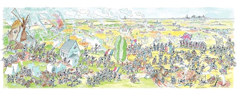 现货 小蚂蚁Akena意大利进口益智拼图FV2467滑铁卢战役1080片宽幅