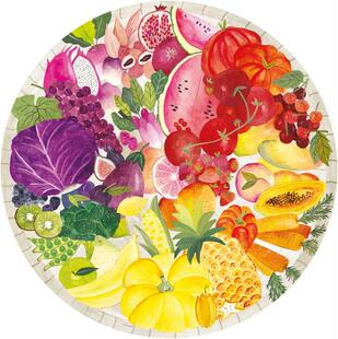 新款 德国ravensburger睿思进口益智拼图17169蔬菜水果 圆形500片