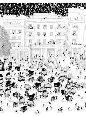 现货 小蚂蚁Akena意大利进口益智动漫拼图FV2402钢琴演奏会1080片