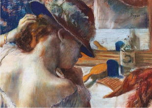 绝版包邮D-Toys罗马尼亚进口益智名画拼图73938AP01对镜梳妆500片