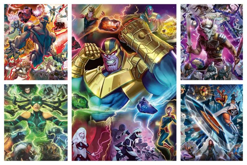 现货 睿思ravensburger德国进口益智动漫拼图1000片漫威反派角色