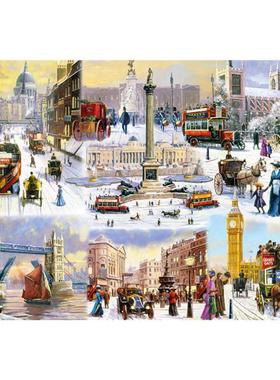现货包邮JUMBO荷兰进口成人益智拼图11306伦敦的冬天1000片Falcon