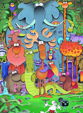 现货包邮 HEYE德国进口益智拼图29284 动物聚会 大家来拍照1000片