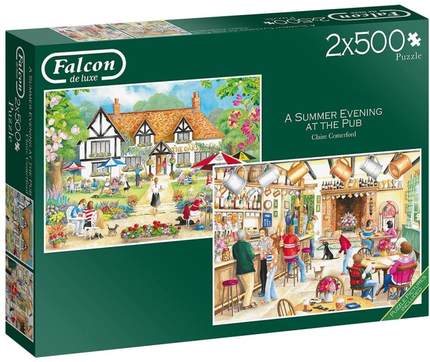 现货 JUMBO荷兰进口益智拼图11242酒吧夏日之夜500片Falcon二合一