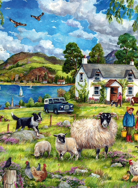 现货包邮 JUMBO荷兰进口成人益智拼图11332高地农场500片Falcon