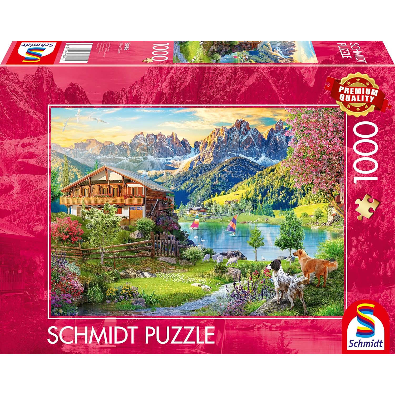 新品 施密特Schmidt德国进口益智拼图58886多洛米蒂山风景1000片