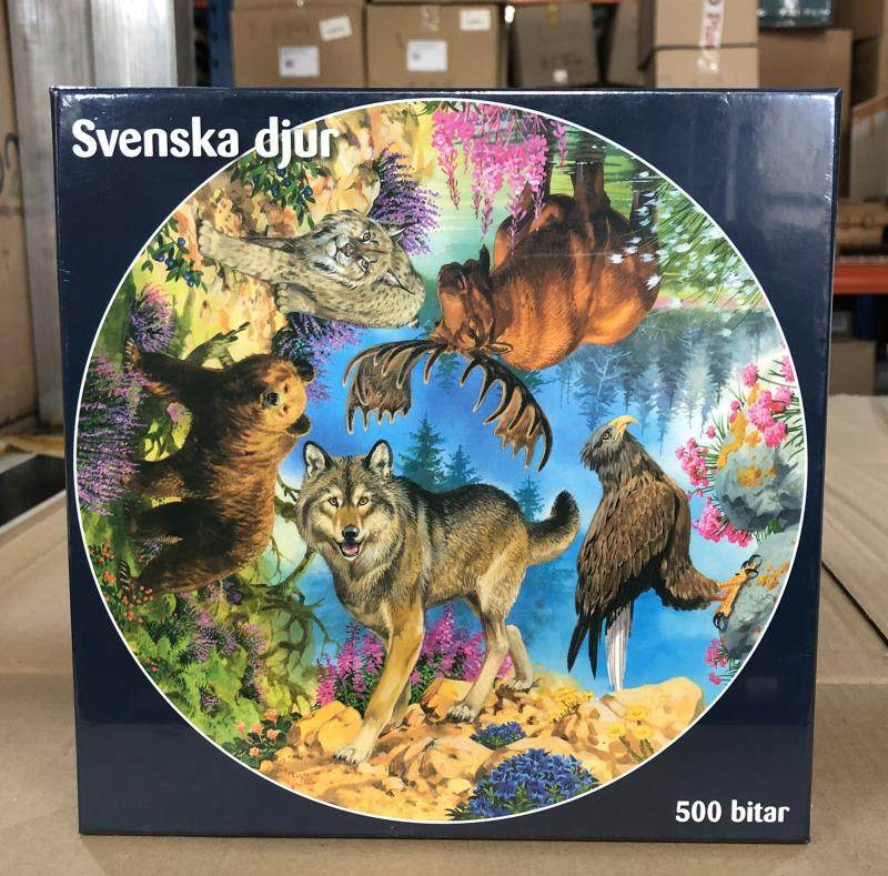 现货包邮 欧美进口成人益智拼图玩具 野生动物500片圆形 减压礼物