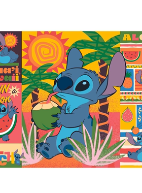 新品包邮 trefl欧洲进口益智迪士尼拼图37483史迪奇的假期500片