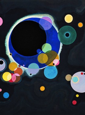 新款 法国Grafika进口益智名画拼图02253抽象圆圈1000片康定斯基