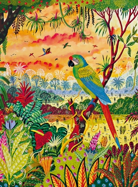 现货包邮 奥地利Piatnik进成人益智动物拼图5498大金刚鹦鹉1000片