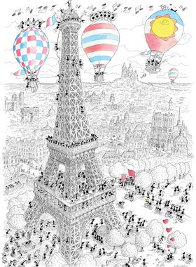 现货包邮 小蚂蚁Akena意大利进口益智动漫拼图FV2422 巴黎1080片