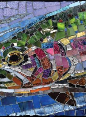 新款包邮美国SunsOut进口益智拼图减压70711彩绘玻璃红鳟鱼1000片