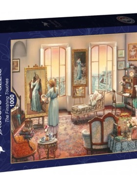 新品包邮 法国Bluebird蓝鸟进口益智拼图90986复古名画画室1000片