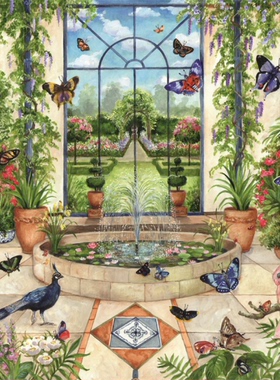 现货包邮 JUMBO荷兰进口成人益智拼图玩具11255温室花鸟1000片