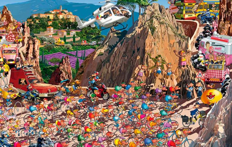 进口益智卡通山地拼图