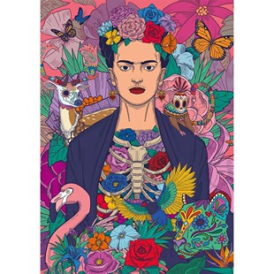 新品 波兰trefl欧洲进口拼图12096绽放的灵魂1000片弗里达·卡罗