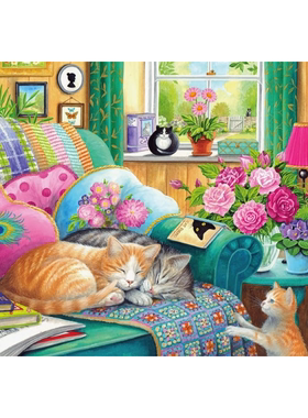 现货包邮 英国Otter House进口成人益智拼图76726打盹猫500大片