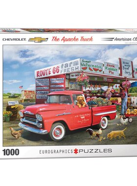 现货 Eurographics加拿大进口益智拼图 阿帕奇卡车1000片欧版异形