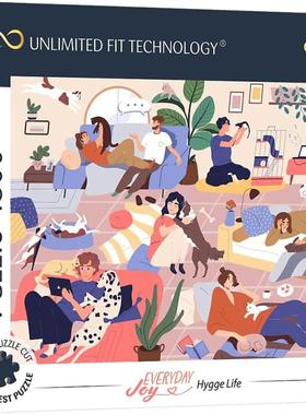 新款包邮trefl欧洲进口成人益智文艺拼图26206幸福生活1500片减压