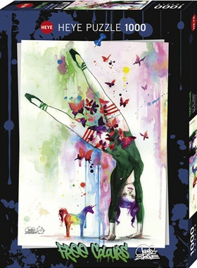 新款现货 雷诺瓦heye德国进口益智水彩拼图29907独角兽1000片方盒