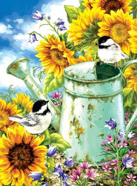 新款包邮美国SunsOut进口成人益智拼图减压57124向日葵花园1000片