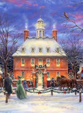 现货包邮 法国Grafika进口益智拼图02710 总督府的圣诞派对1000片